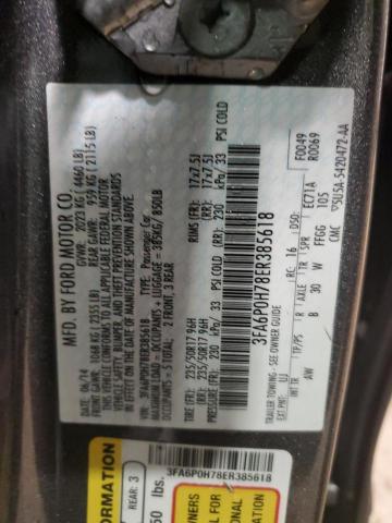 3FA6P0H78ER385618 Ford FUSION SE