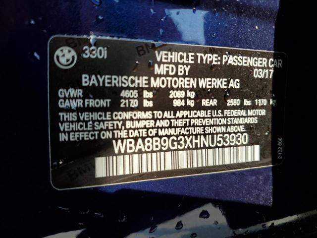 WBA8B9G3XHNU53930 BMW 330 I