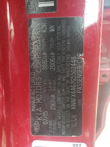 KNAFX4A67G5502448 KIA FORTE LX