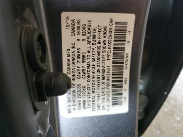 2HGFC1F90HH631661 Honda Civic Touring