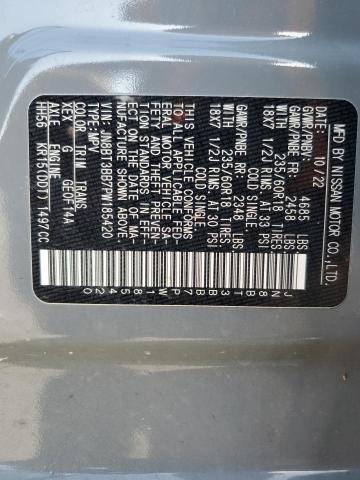 JN8BT3BB7PW185420 Nissan ROGUE SV