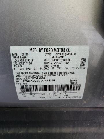 1FM5K8GC3LGA54219 Ford Explorer St