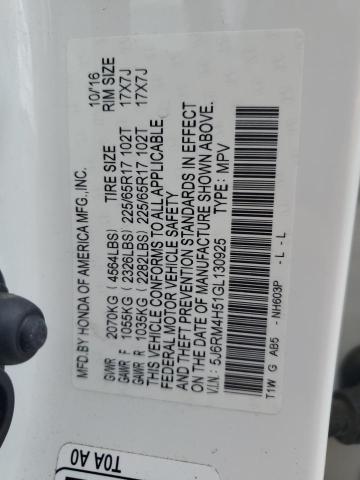 5J6RM4H51GL130925 Honda CR-V EX