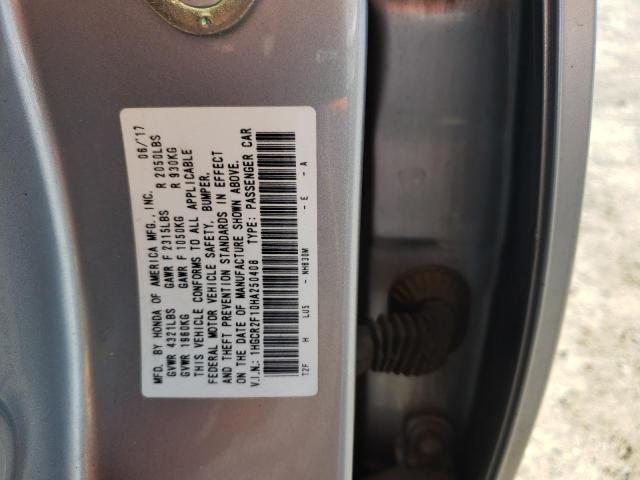 1HGCR2F10HA250408 Honda Accord Sport Special Edition