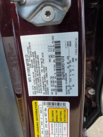 3FA6P0LU8JR274378 Ford Fusion Se Hybrid