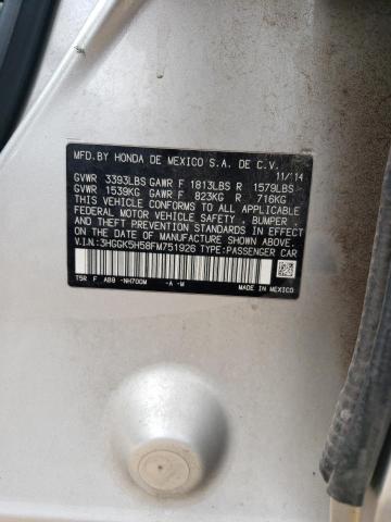 3HGGK5H58FM751926 Honda FIT LX