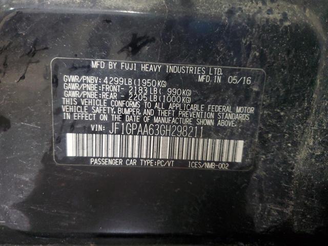 JF1GPAA63GH298211 Subaru Impreza