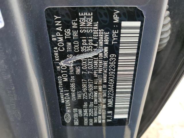 KM8J23A46KU923639 Hyundai TUCSON SE