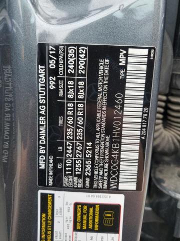 WDC0G4KB1HV012460 Mercedes-Benz Glc 300 4matic