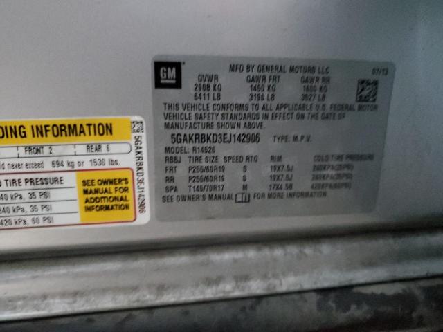 5GAKRBKD3EJ142906 Buick Enclave