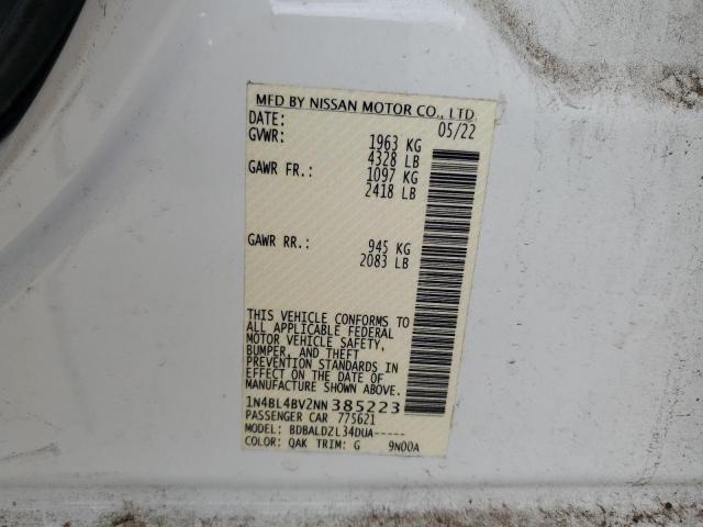 1N4BL4BV2NN385223 Nissan ALTIMA S