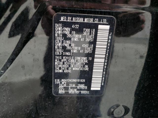 JN8AY2AC0N9161828 Nissan ARMADA S