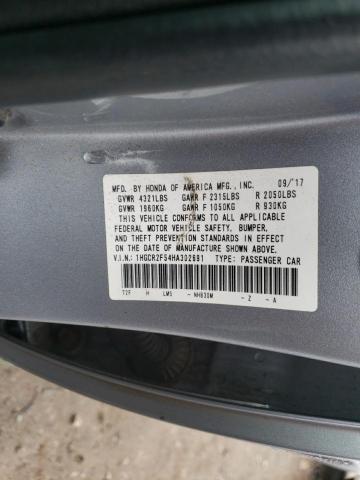 1HGCR2F54HA302691 Honda Accord Sport