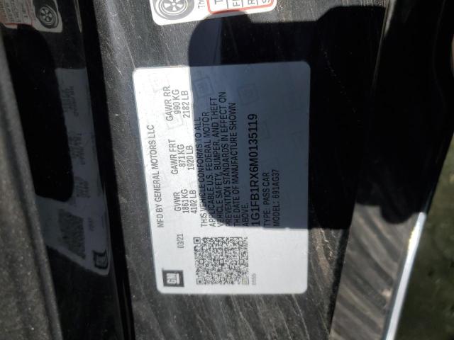 1G1FB1RX6M0135119 Chevrolet CAMARO LS