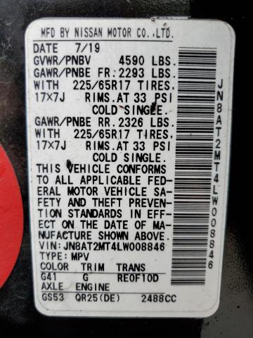 JN8AT2MT4LW008846 Nissan ROGUE S