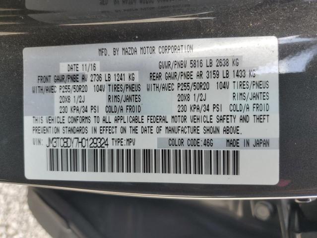 JM3TCBDY7H0129324 Mazda Cx-9 Grand Touring