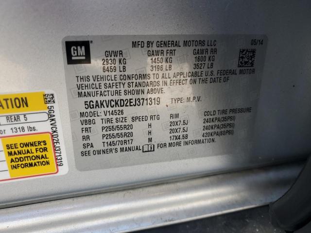 5GAKVCKD2EJ371319 Buick Enclave
