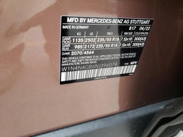 W1N4N4GB6NJ396074 Mercedes-Benz GLA 250