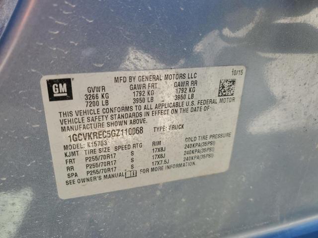 1GCVKREC5GZ110068 Chevrolet Silverado K1500 Lt