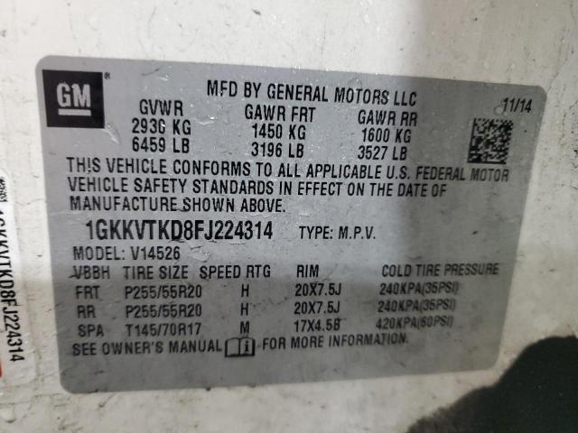 1GKKVTKD8FJ224314 GMC Acadia Denali