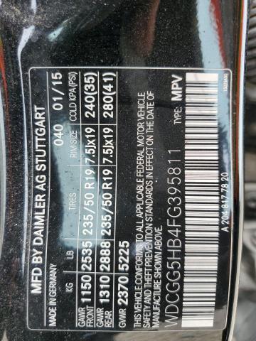 WDCGG5HB4FG395811 Mercedes-Benz GLK 350