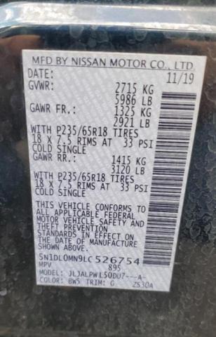 5N1DL0MN9LC526754 Infiniti QX60 LUXE