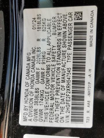 2HGFE2F2XRH547545 Honda Civic Lx