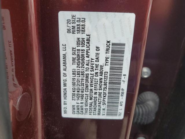 5FPYK3F75LB012273 Honda Ridgeline Rtl