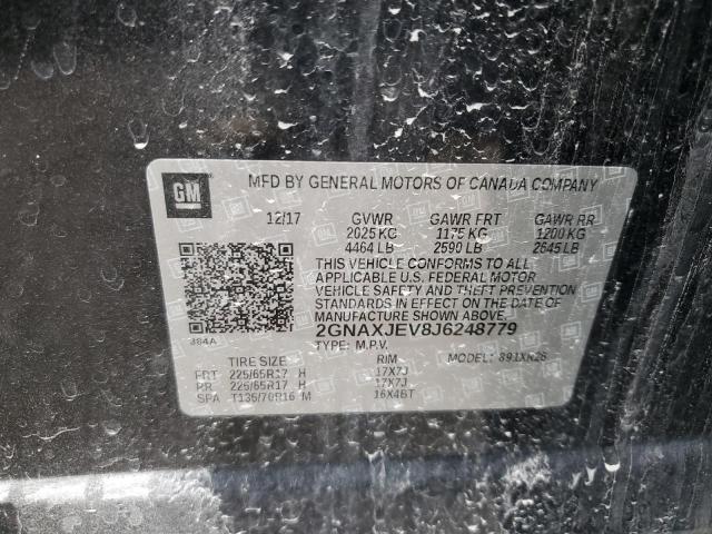 2GNAXJEV8J6248779 Chevrolet EQUINOX LT