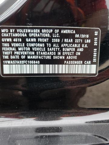 1VWAS7A32FC105840 Volkswagen PASSAT S