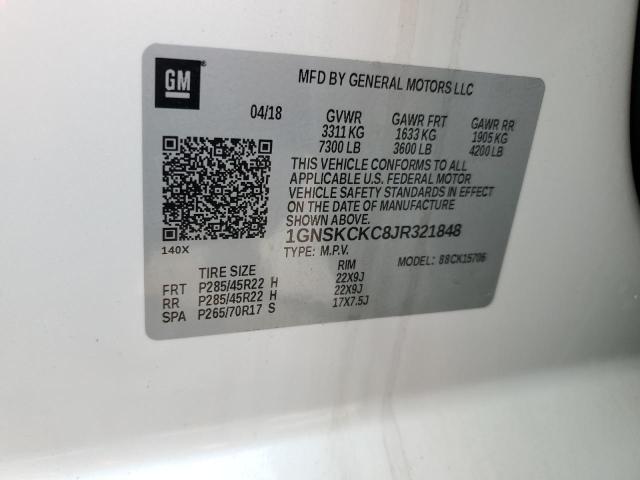 1GNSKCKC8JR321848 Chevrolet TAHOE K150