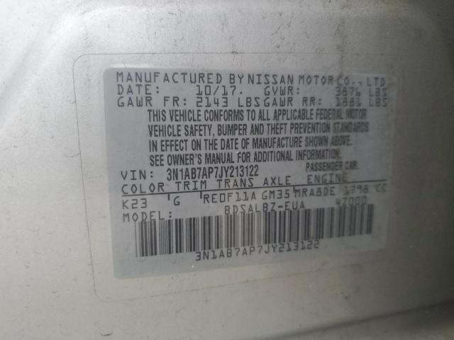 3N1AB7AP7JY213122 Nissan SENTRA S