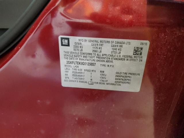 2GKFLTEK9G6129857 GMC Terrain Sle