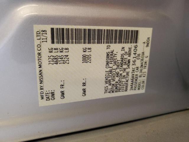 1N4AA6AV3KC361406 Nissan MAXIMA S