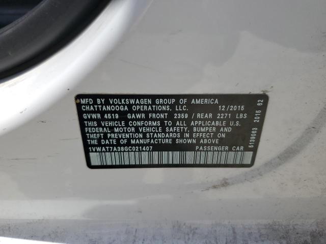 1VWAT7A38GC021407 Volkswagen PASSAT S
