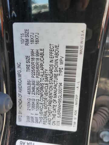 5J6RM4H95GL000794 Honda Cr-v Touring