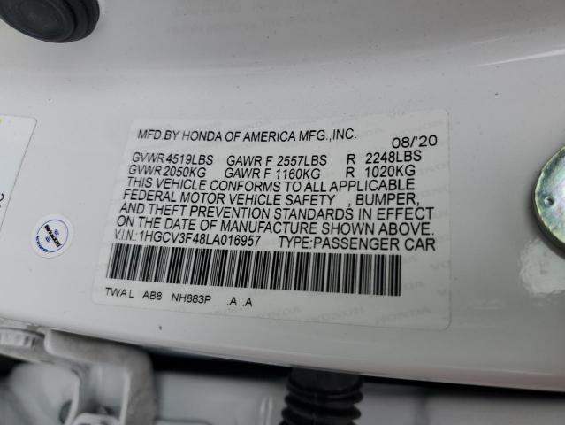 1HGCV3F48LA016957 Honda Accord Hybrid Ex