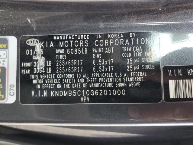 KNDMB5C10G6201000 KIA SEDONA LX