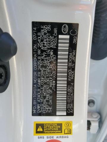 JTHBW1GG2E2074787 Lexus ES 300H