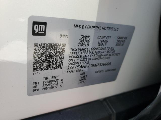 1GYS4RKL3MR326668 Cadillac Escalade Esv Sport Platinum
