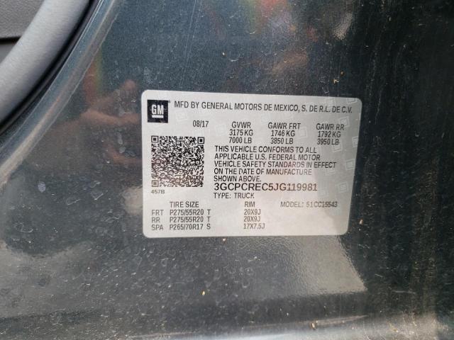3GCPCREC5JG119981 Chevrolet Silverado C1500 Lt
