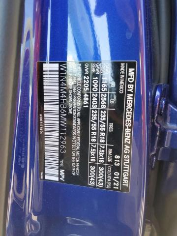 W1N4M4HB6MW112963 Mercedes-Benz Glb 250 4matic