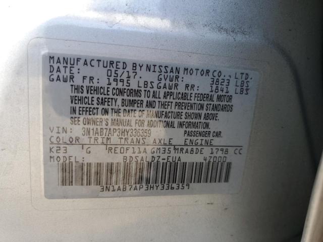 3N1AB7AP3HY336359 Nissan SENTRA S