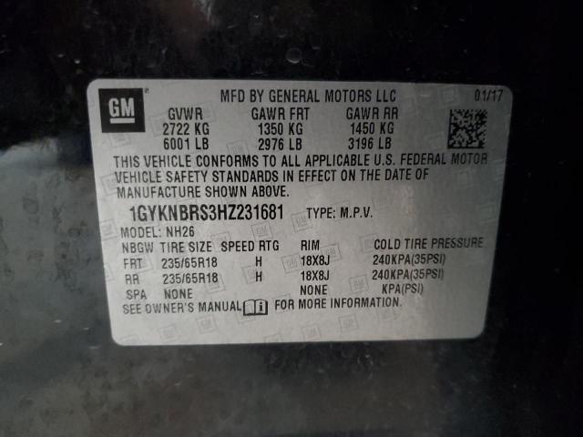 1GYKNBRS3HZ231681 Cadillac XT5 LUXURY