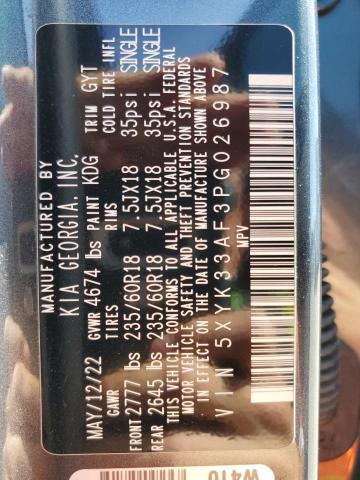 5XYK33AF3PG026987 KIA SPORTAGE E