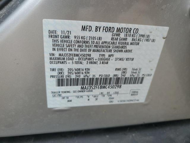 MAJ3S2FE8MC450298 Ford ECOSPORT S