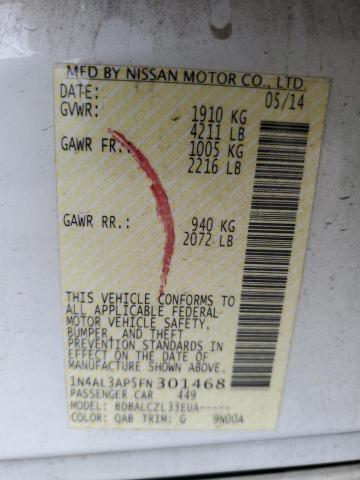 1N4AL3AP5FN301468 Nissan ALTIMA 2.5