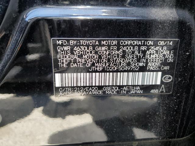 JTHBF1D20F5049752 Lexus IS 250