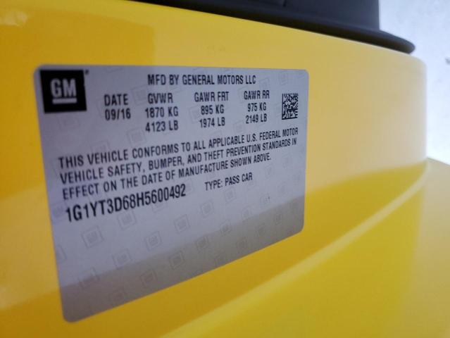 1G1YT3D68H5600492 Chevrolet Corvette Z06 3lz