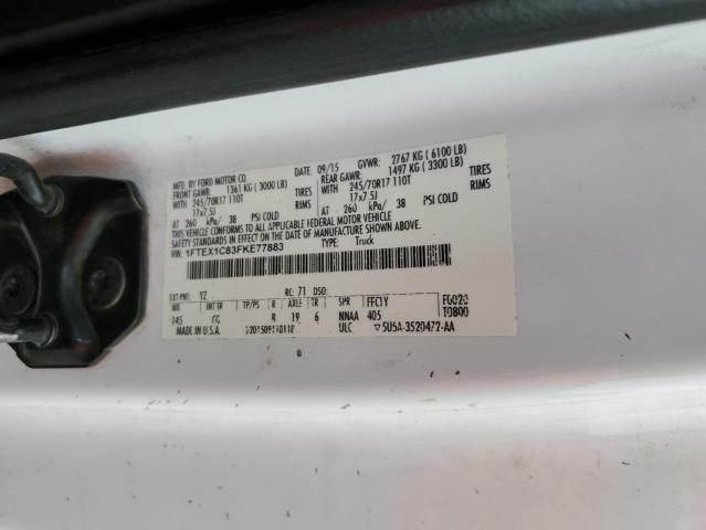 1FTEX1C83FKE77883 Ford F150 Super Cab